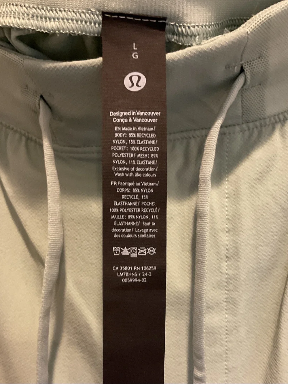 lululemon athletica Men’s Sage Green Lightweight shorts